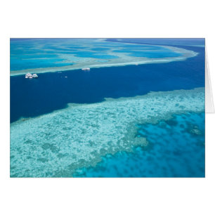 Aerial view of The Great Barrier Reef by the