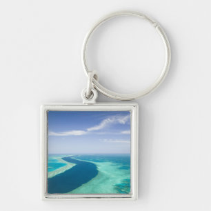 Aerial view of The Great Barrier Reef by the Key Ring