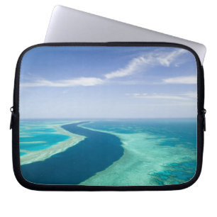 Aerial view of The Great Barrier Reef by the Laptop Sleeve