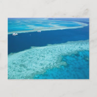 Aerial view of The Great Barrier Reef by the