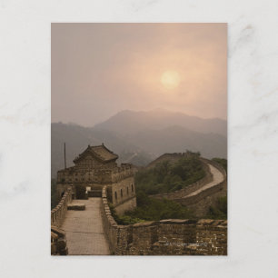 Aerial view of the Great Wall of China Postcard