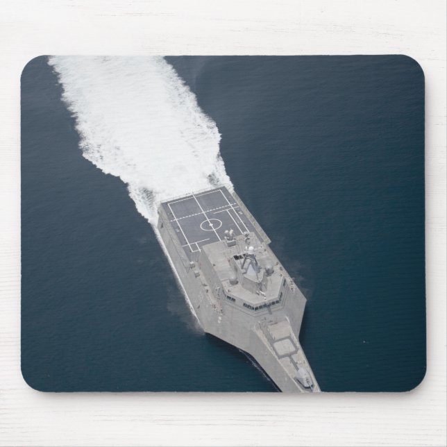 Aerial view of the littoral combat ship mouse pad (Front)