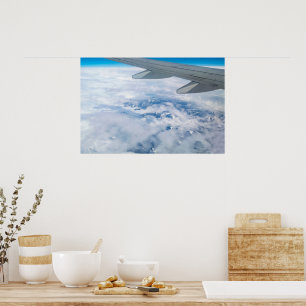 Aerial View of the Snowy Alps – Flight to Venice Poster