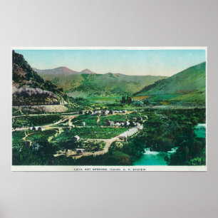 Aerial View of the SpringsLava Hot Springs, ID Poster