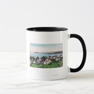 Aerial View of the Town and Lake Ewauna Mug
