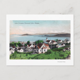 Aerial View of the Town and Lake Ewauna Postcard