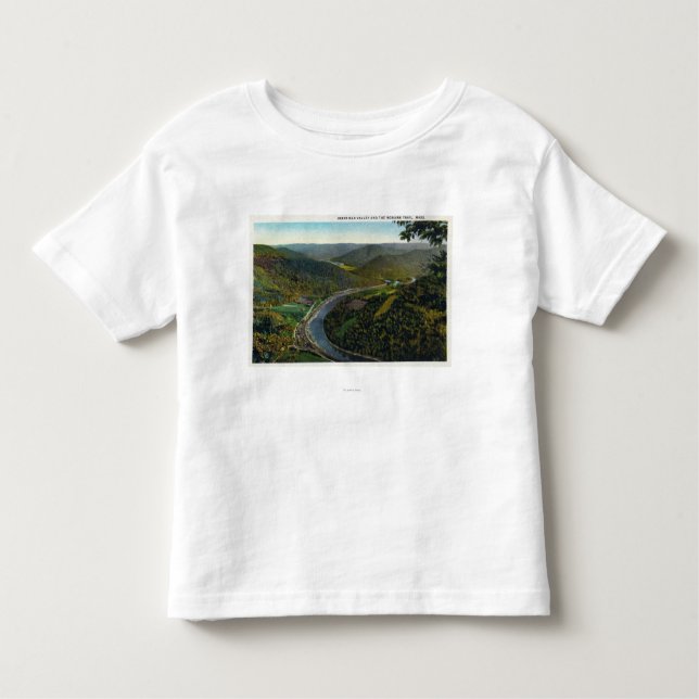 Aerial View of the Trail and Deerfield Valley Toddler T-Shirt (Front)