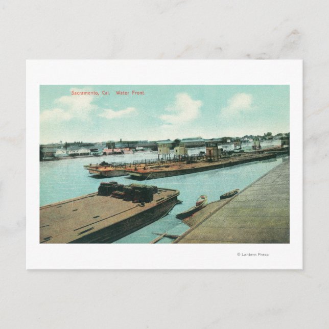 Aerial View of the Waterfront Postcard (Front)