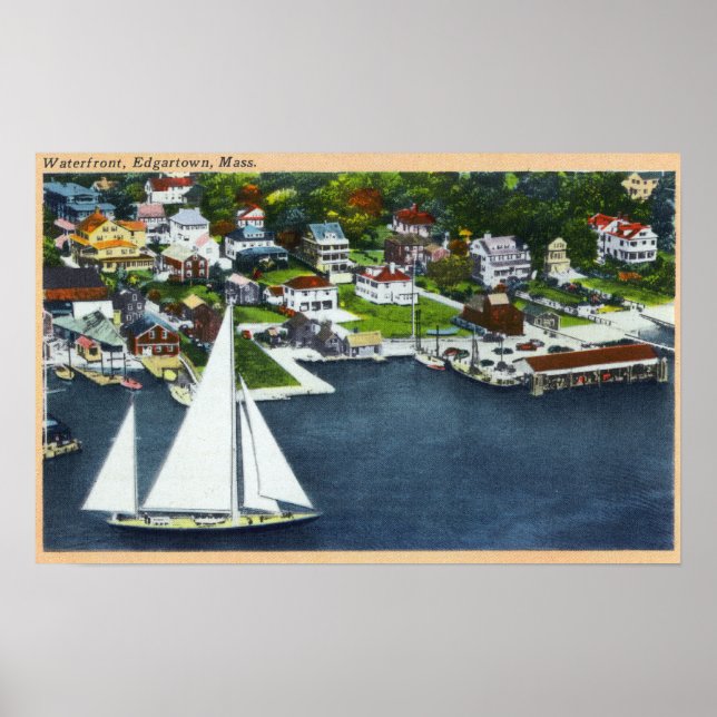 Aerial View of the Waterfront Poster (Front)