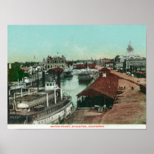 Aerial View of the WaterfrontStockton, CA Poster
