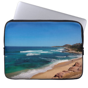 Aerial View Of Tourists Walking On Tropical Beach Laptop Sleeve