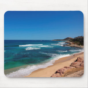 Aerial View Of Tourists Walking On Tropical Beach Mouse Pad