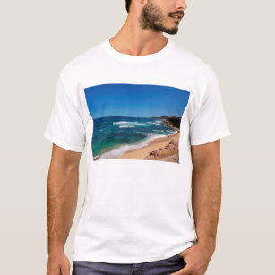 Aerial View Of Tourists Walking On Tropical Beach T-Shirt