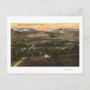 Aerial View of Town and Valley Postcard