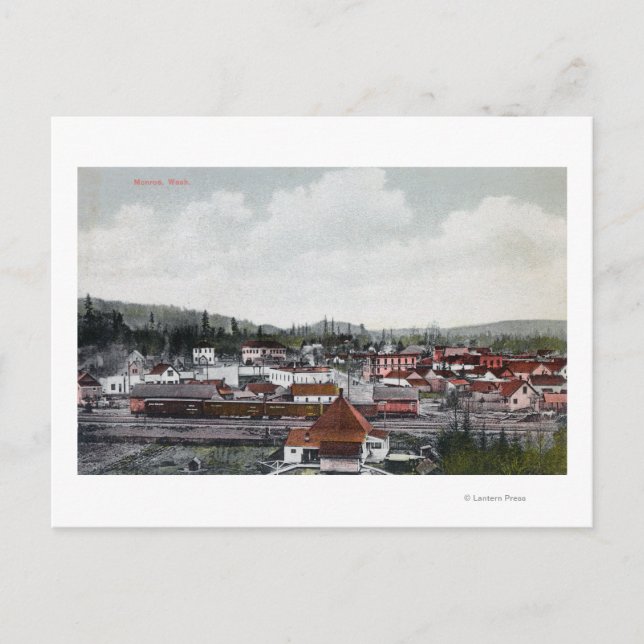 Aerial View of Town Postcard (Front)