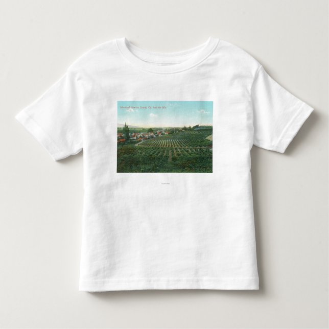 Aerial View of Town, Sonoma County from the Hill Toddler T-Shirt (Front)