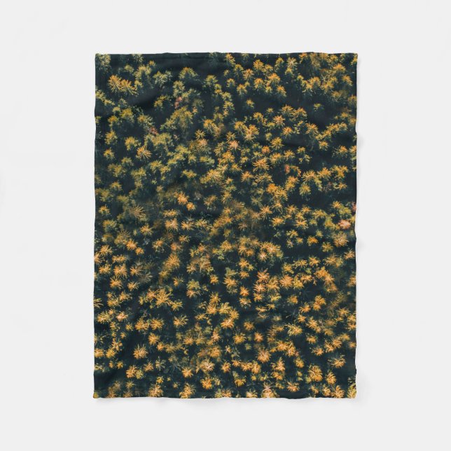 Aerial view of trees fleece blanket (Front)