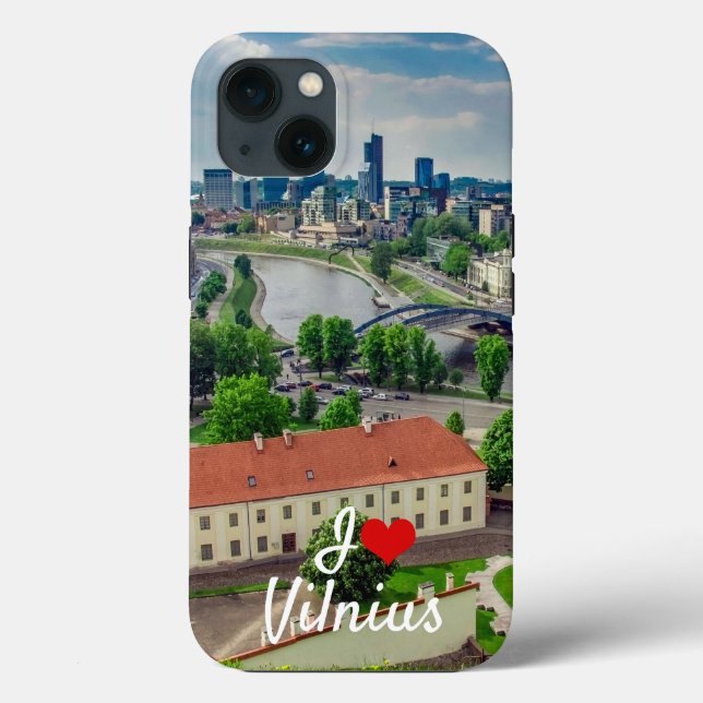 Aerial view of Vilnius, Lithuania Case-Mate iPhone Case (Back)
