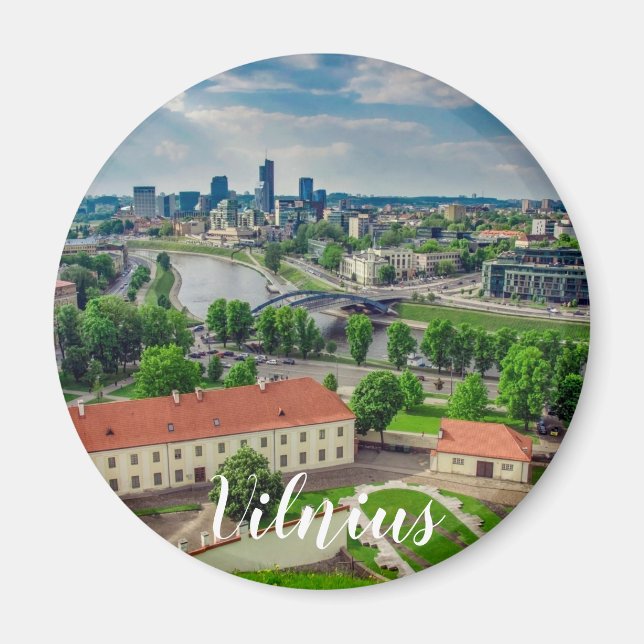 Aerial view of Vilnius, Lithuania Magnet (Front)