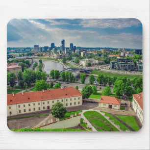 Aerial view of Vilnius, Lithuania Mouse Pad