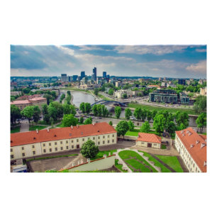 Aerial view of Vilnius, Lithuania Photo Print