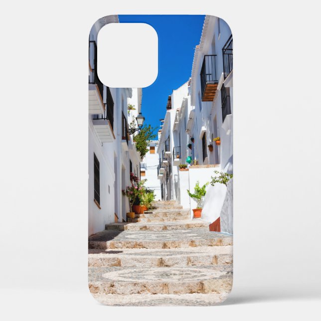 Aerial view of white city Frigiliana in sunny day  Case-Mate iPhone Case (Back)