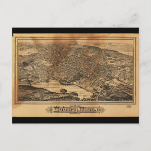Aerial View of Woburn Massachusetts (1883) Postcard