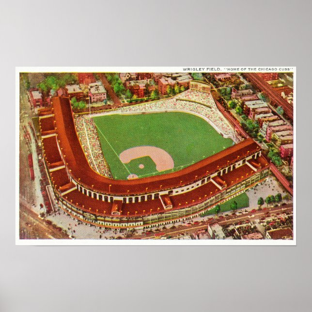 Aerial View of Wrigley FieldChicago, IL Poster (Front)