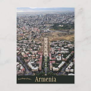 Aerial View of Yerevan Armenia Postcard