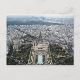  Aerial View Paris Postcard