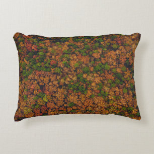 Aerial view photography of forest decorative cushion