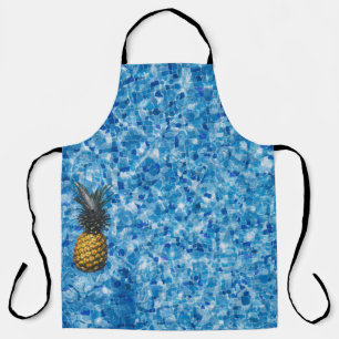 Aerial view photography of pineapple on body of wa apron
