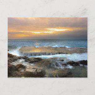 aerial view photography of rocky shore postcard