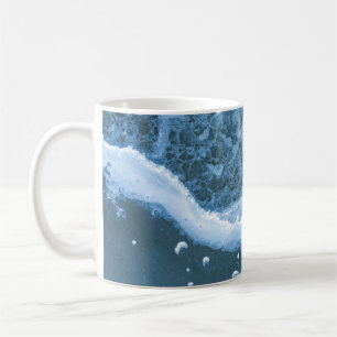 Aerial view photography of seat waves coffee mug