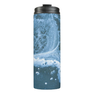 Aerial view photography of seat waves thermal tumbler