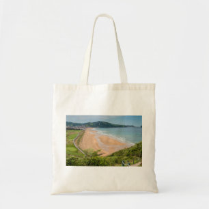 Aerial view to the Zarautz Beach, Basque Country Tote Bag