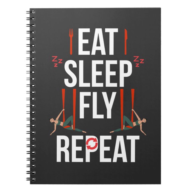 Aerial Yoga Artist Gymnastic Dance Aerialist Girl Notebook (Front)