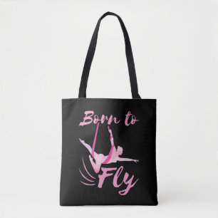 Aerial Yoga Born to Fly Tote Bag