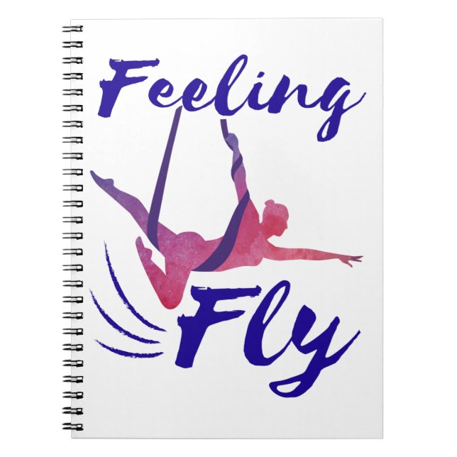 Aerial Yoga Cute Women Silks Feeling Fly Notebook (Front)