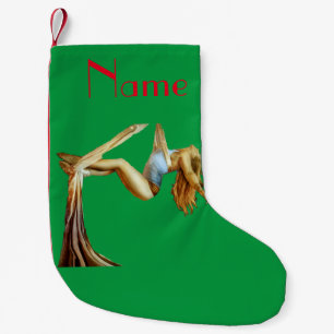 Aerial yoga fitness Thunder_Cove Small Christmas Stocking