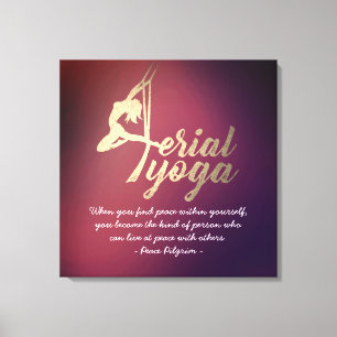 Aerial Yoga Meditation Instructor Pilates Fitness Canvas Print