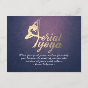 Aerial YOGA Meditation Pilates Fitness Instructor Postcard