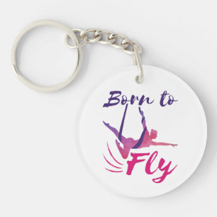 Aerial Yoga Silks Born to Fly Key Ring