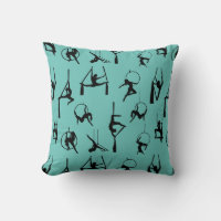 Aerialist Aerial Silks Lyra silhouettes aqua