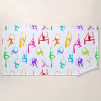 Aerialist Aerial Silks Lyra silhouettes rainbow
