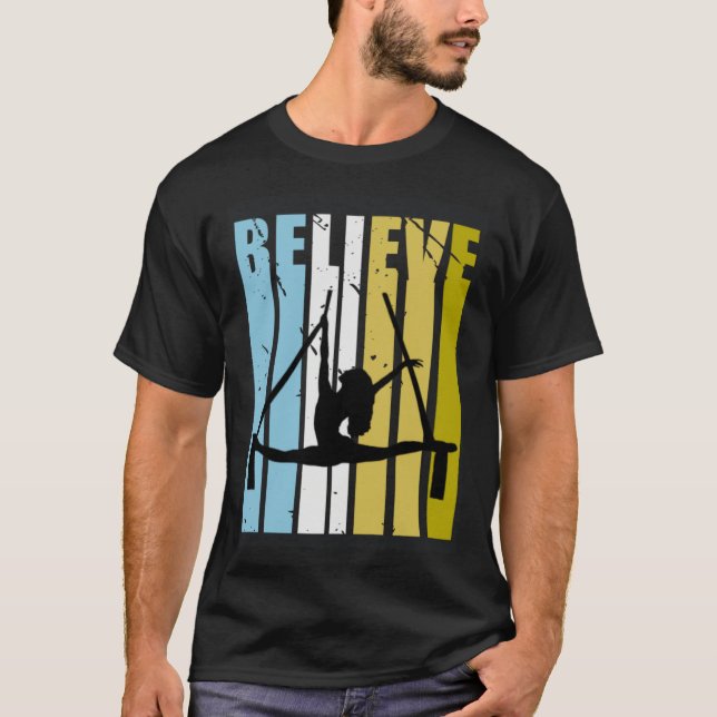 Aerialist Believe Silhouette Loves Practice Air Yo T-Shirt (Front)