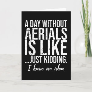 Aerials funny sports gift idea card