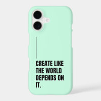 Aero Blue Mint, Black Typography Artists Powerful