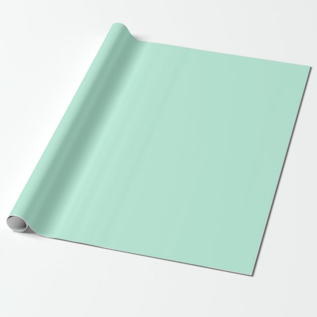 Aero Blue Plain Solid Colour Wrapping Paper (Unrolled)