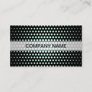 Aero blue Techno Dots Modern Black Business Card